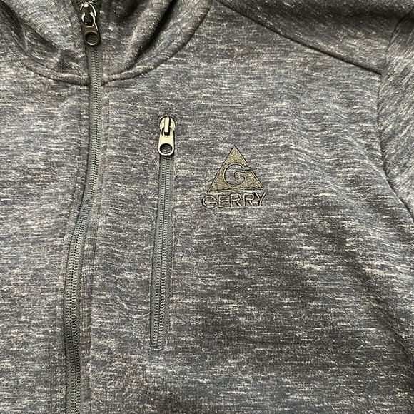 Gerry • heathered navy blue full zip sweatshirt - Picture 2 of 6